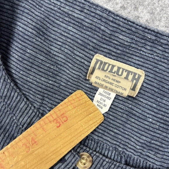 Duluth Trading Co Womens Small Blue Striped Tunic Blouse Top Shirt - Picture 5 of 7